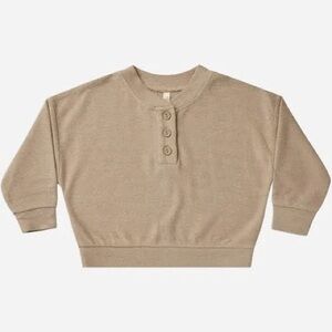 Rylee + Cru relaxed fit Henley in Putty size 4-5 yrs brand new with tags